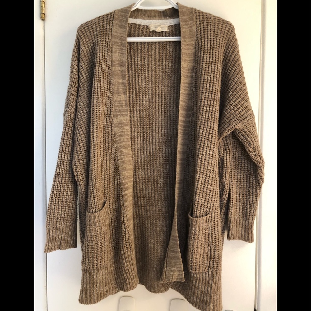 Tan Long Cardigan